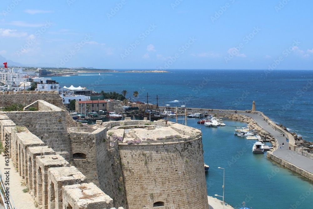Kirenia harbour North Cyprus sunny day