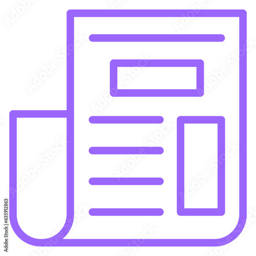 Vector Design Newspaper Icon Style