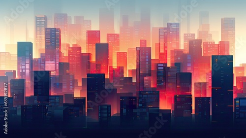 many building shapes background construction background