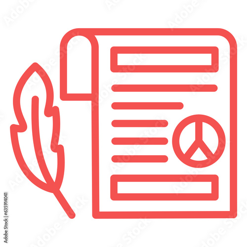 Vector Design Peace Treaty Icon Style