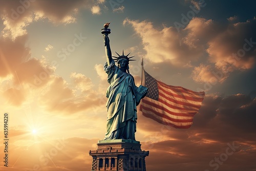 American symbol - Statue of Liberty. New York, USA