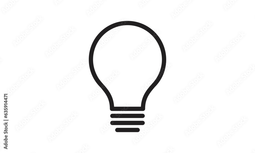 Bulb lamp icon logo design vector image Bulb lamp icon logo design vector image