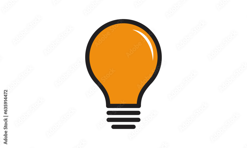 Bulb lamp icon logo design vector image Bulb lamp icon logo design vector image