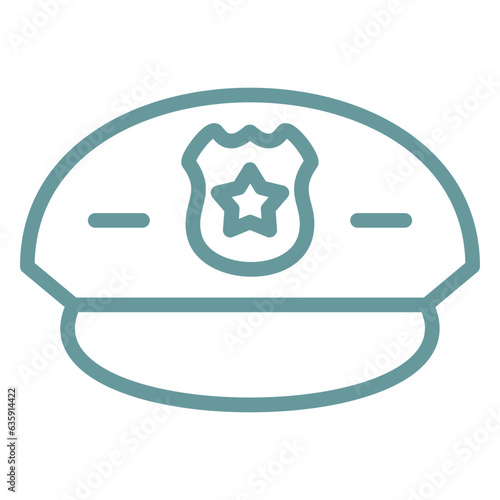 Vector Design Police Hat Icon Style