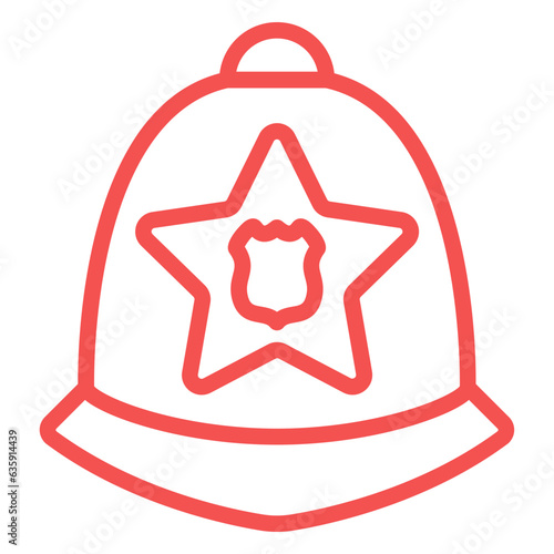 Vector Design Police Helmet Icon Style