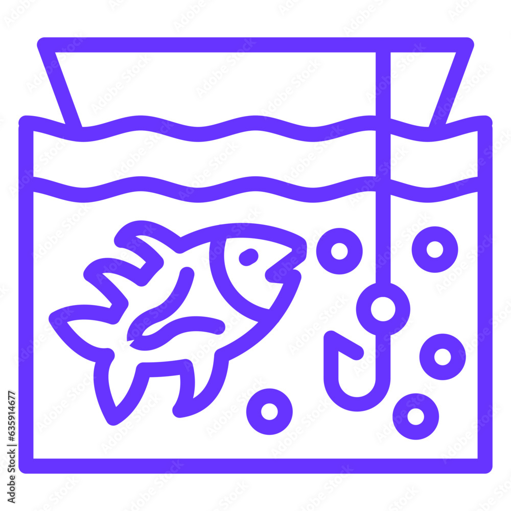 Vector Design Deep Sea Fishing Icon Style Vector Design Deep Sea Fishing Icon Style