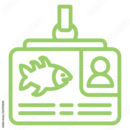 Vector Design Fishing License Icon Style photo