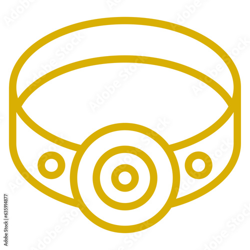 Vector Design Head Lamp Icon Style