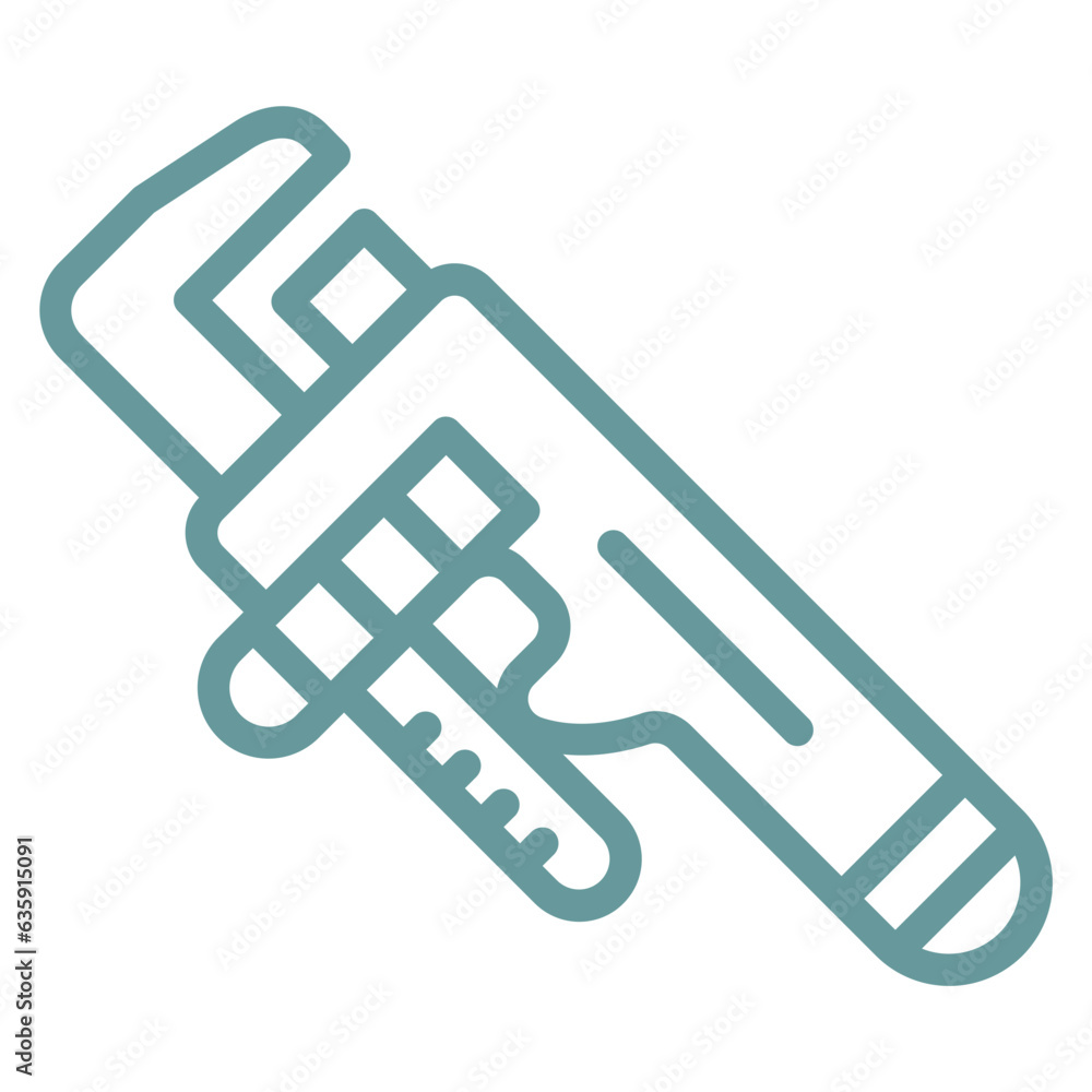 Vector Design Pipe Wrench Icon Style Vector Design Pipe Wrench Icon Style
