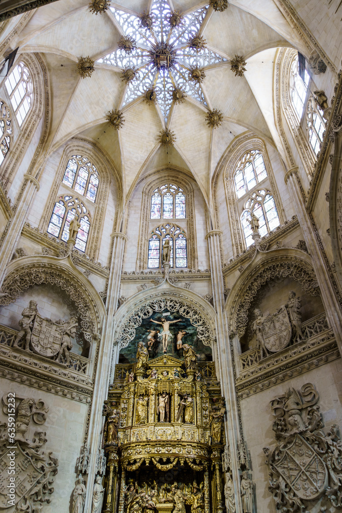 Chapel of the Constable in the Burgos Cathedral, Spain. The Burgos Cathedral is a UNESCO World Heritage Site.
