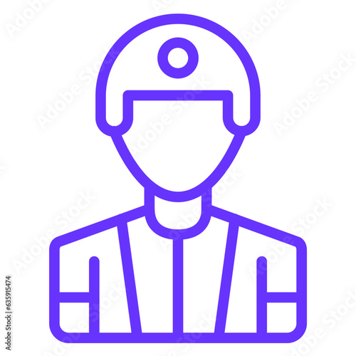 Vector Design Male Player Icon Style
