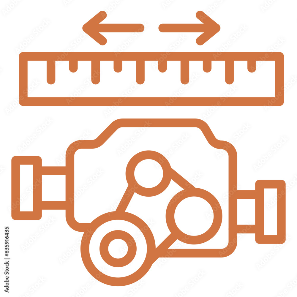 Vector Design Engine Size Icon Style