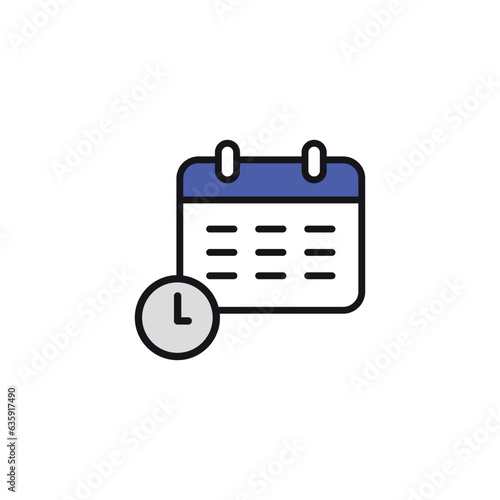 Shedule icon design with white background stock illustration