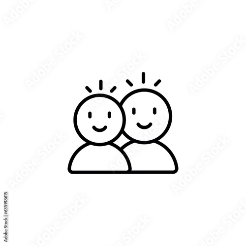 Relationship icon design with white background stock illustration