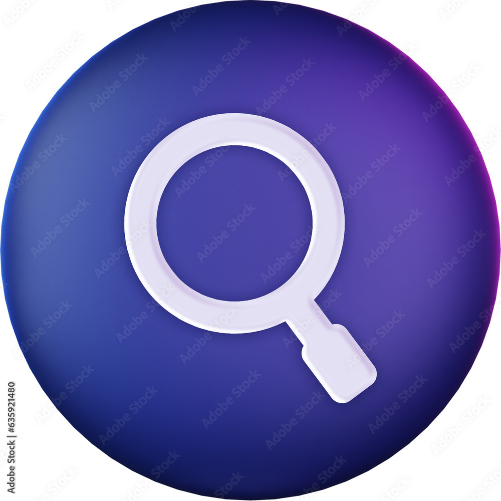 Search Button 3D Icon Search Button 3D Icon