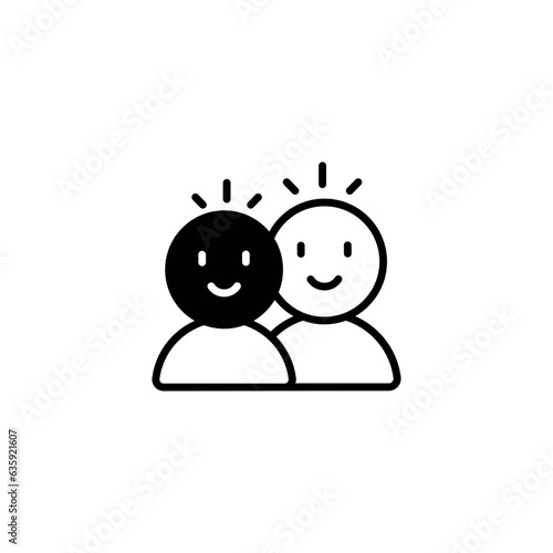 Relationship icon design with white background stock illustration