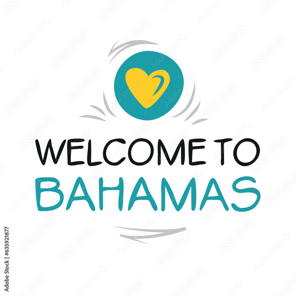 Fototapeta premium Welcome to Bahamas, Vector Illustration.