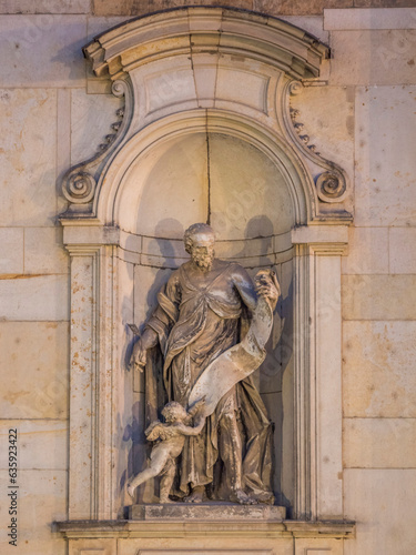 Detail of The Dresden Frauenkirche (Church of Our Lady),a Lutheran Church reconstructed between 1994 and 2005, Dresden, Saxony, Germany