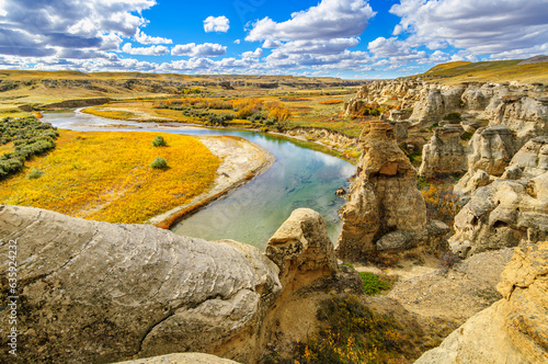 Milk River and Hoodoos, Writing-On-Stone Provincial Park photo