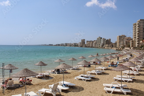 Varosha beach in Famagusta North Cyprus sunny day © Elena
