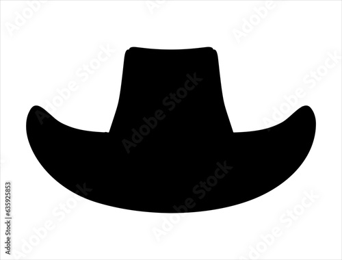 Cowboy hat silhouette vector art
