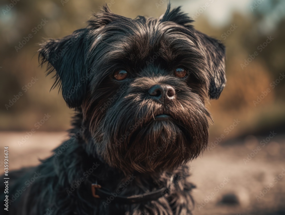 Affenpinscher dog created with Generative AI technology Affenpinscher dog created with Generative AI technology