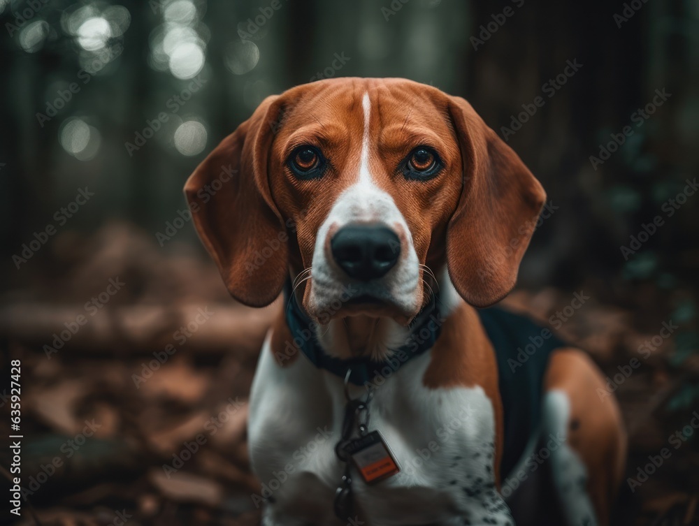 American Foxhound dog created with Generative AI technology