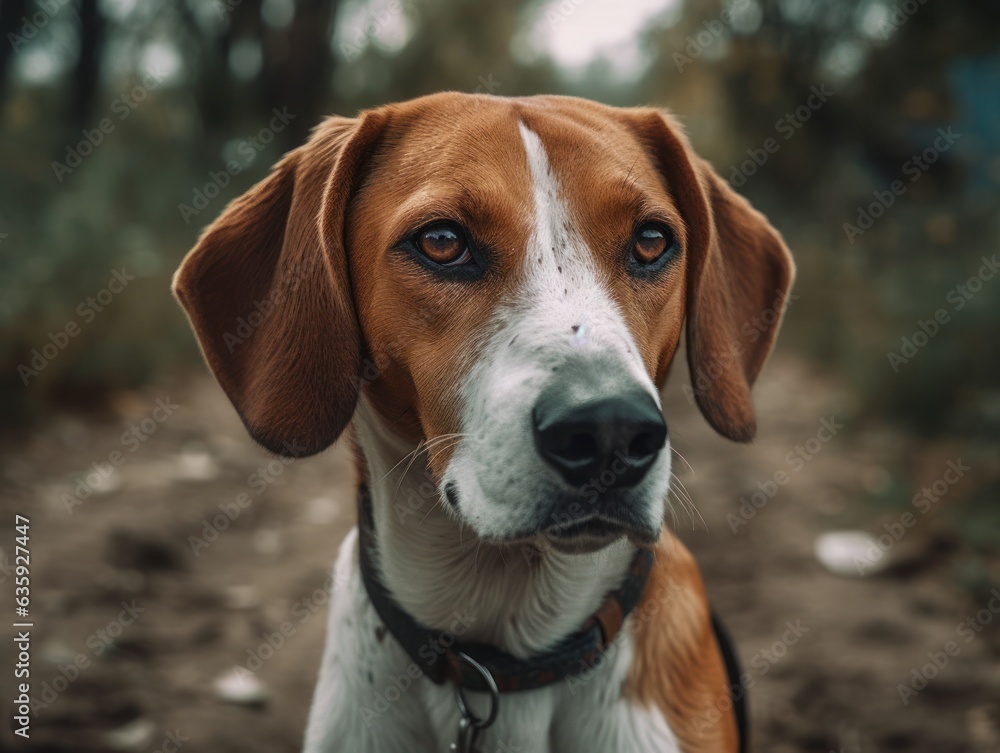 American Foxhound dog created with Generative AI technology