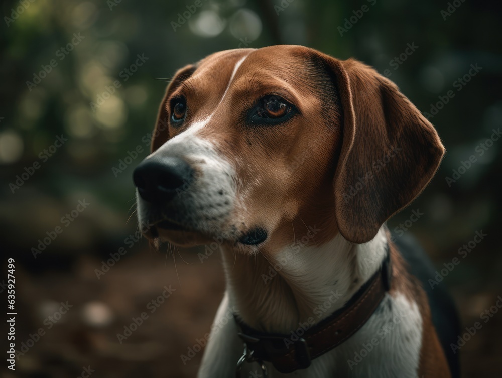 American Foxhound dog created with Generative AI technology