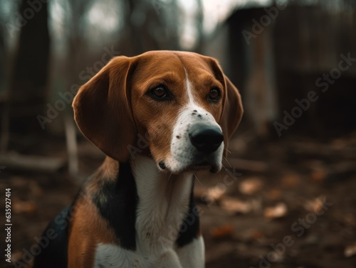 American Foxhound dog created with Generative AI technology