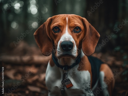 American Foxhound dog created with Generative AI technology © Denis Darcraft