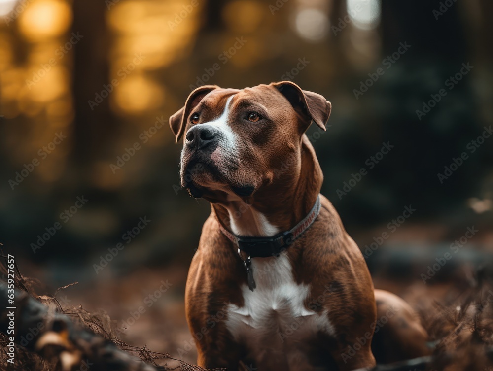 American Staffordshire Terrier dog created with Generative AI technology
