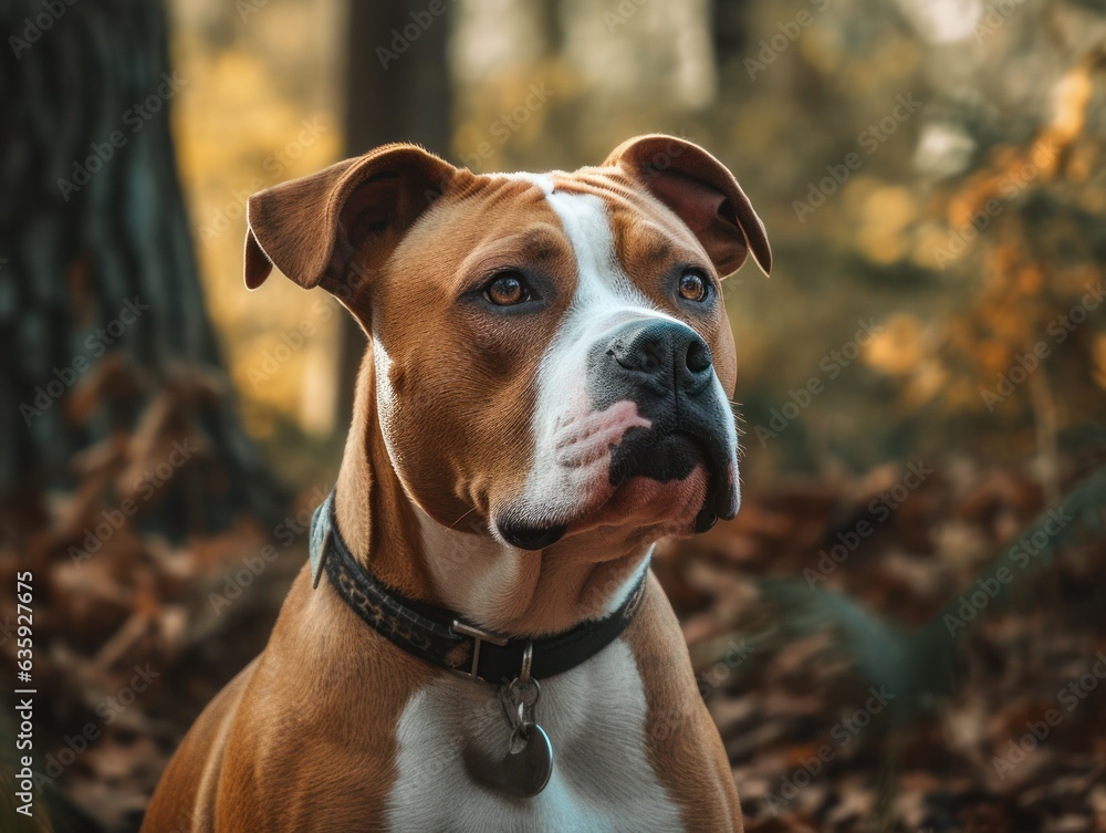 American Staffordshire Terrier dog created with Generative AI technology American Staffordshire Terrier dog created with Generative AI technology