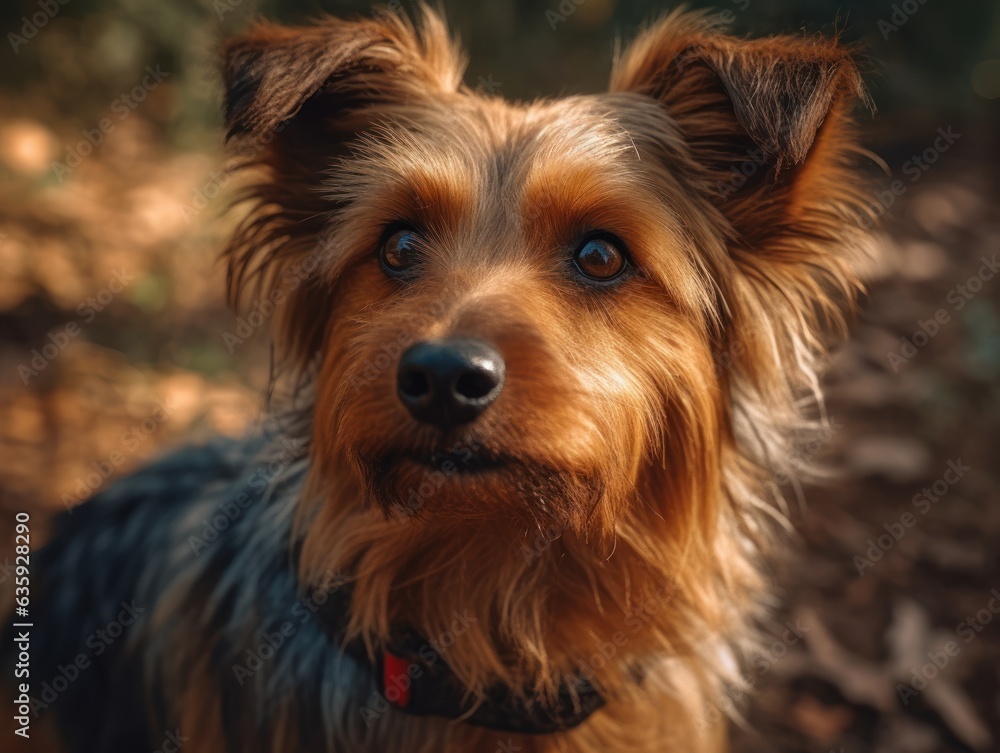 Australian Terrier dog created with Generative AI technology Australian Terrier dog created with Generative AI technology