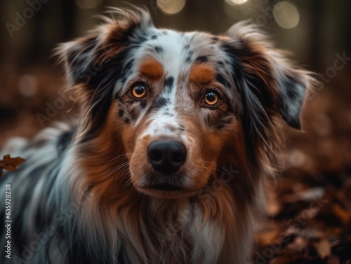 Australian Shepherd dog created with Generative AI technology