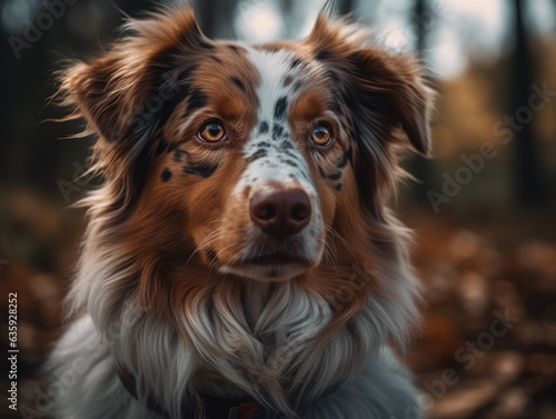 Australian Shepherd dog created with Generative AI technology