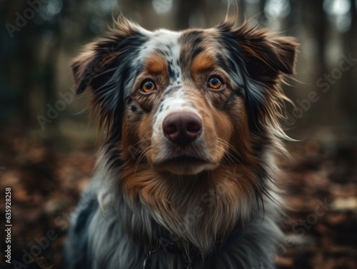 Australian Shepherd dog created with Generative AI technology