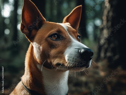 Basenji dog created with Generative AI technology