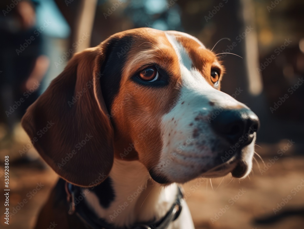 Beagle dog created with Generative AI technology
