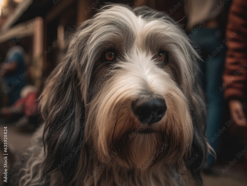 Bearded Collie dog created with Generative AI technology Bearded Collie dog created with Generative AI technology