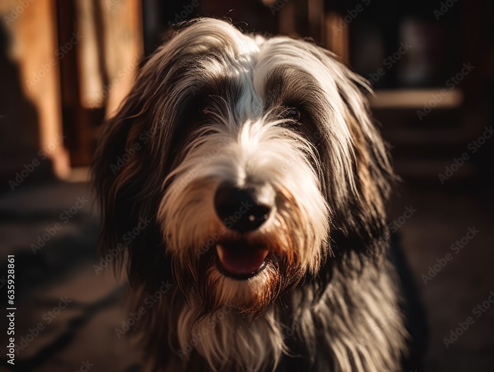 Bearded Collie dog created with Generative AI technology Bearded Collie dog created with Generative AI technology