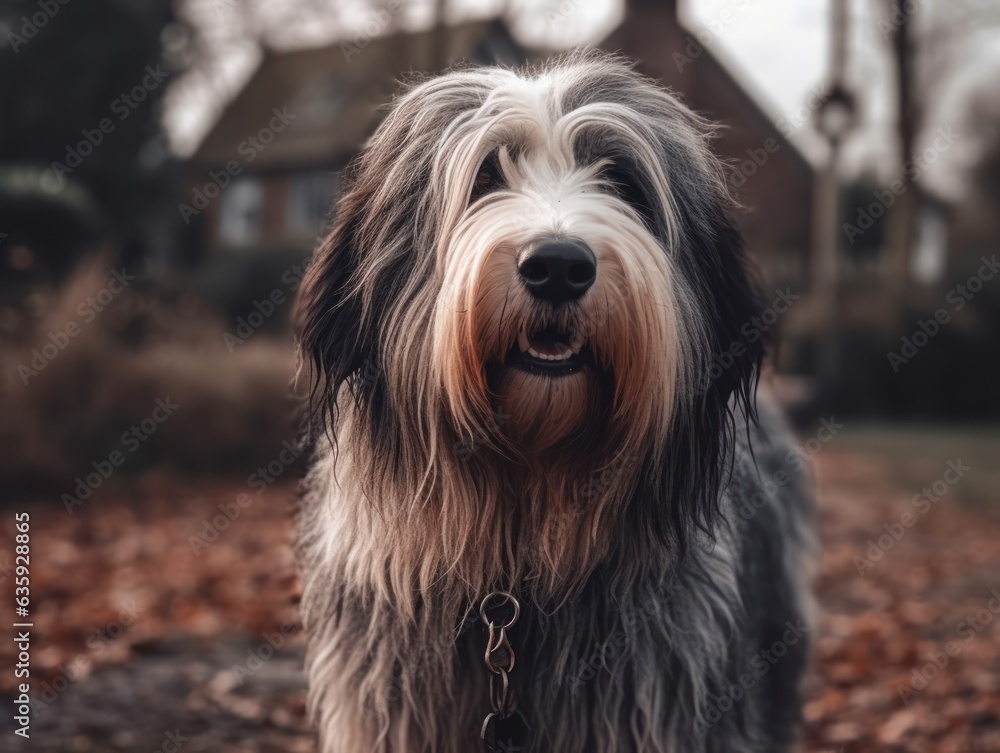 Bearded Collie dog created with Generative AI technology