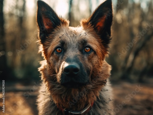 Belgian Laekenois dog created with Generative AI technology