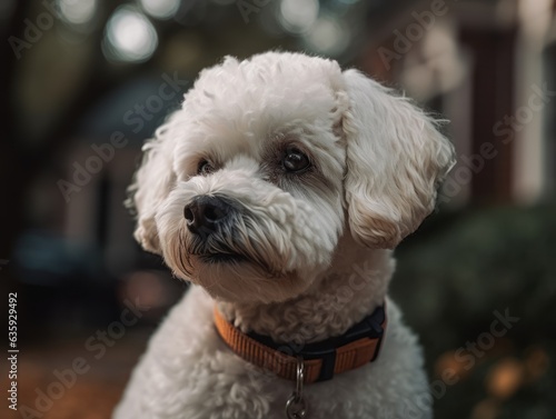 Bichon Frise dog created with Generative AI technology