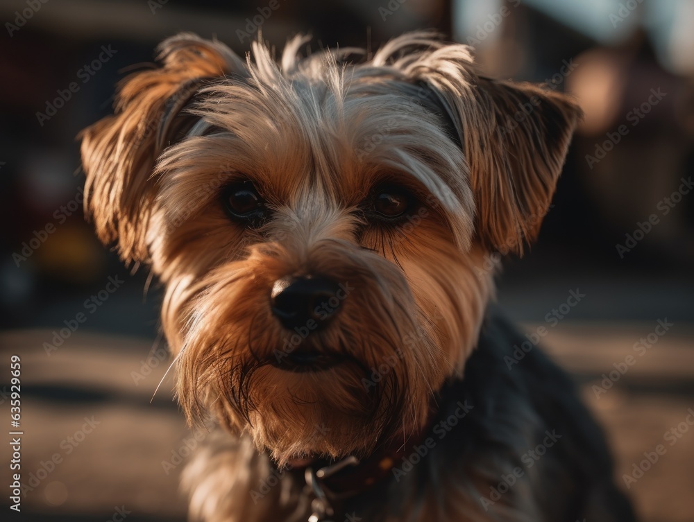 Biewer Terrier dog created with Generative AI technology