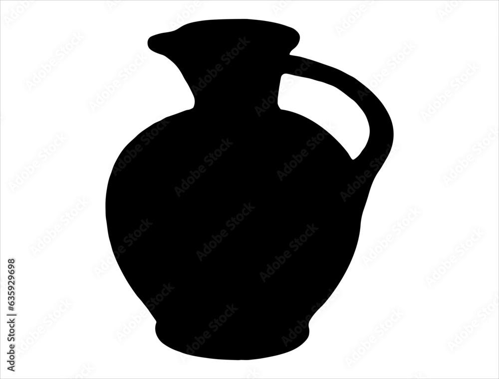Vase silhouette vector art