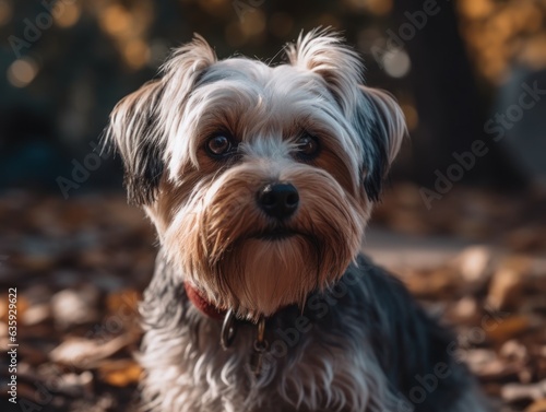 Biewer Terrier dog created with Generative AI technology