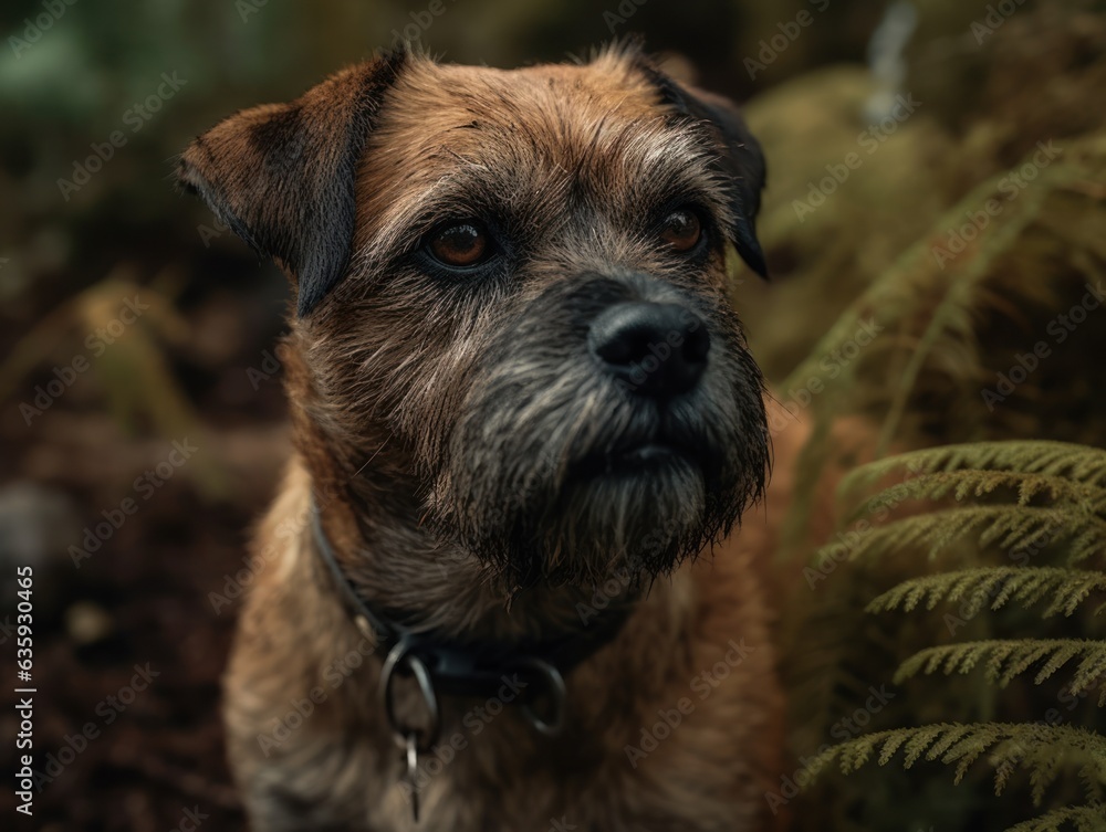 Border Terrier dog created with Generative AI technology Border Terrier dog created with Generative AI technology