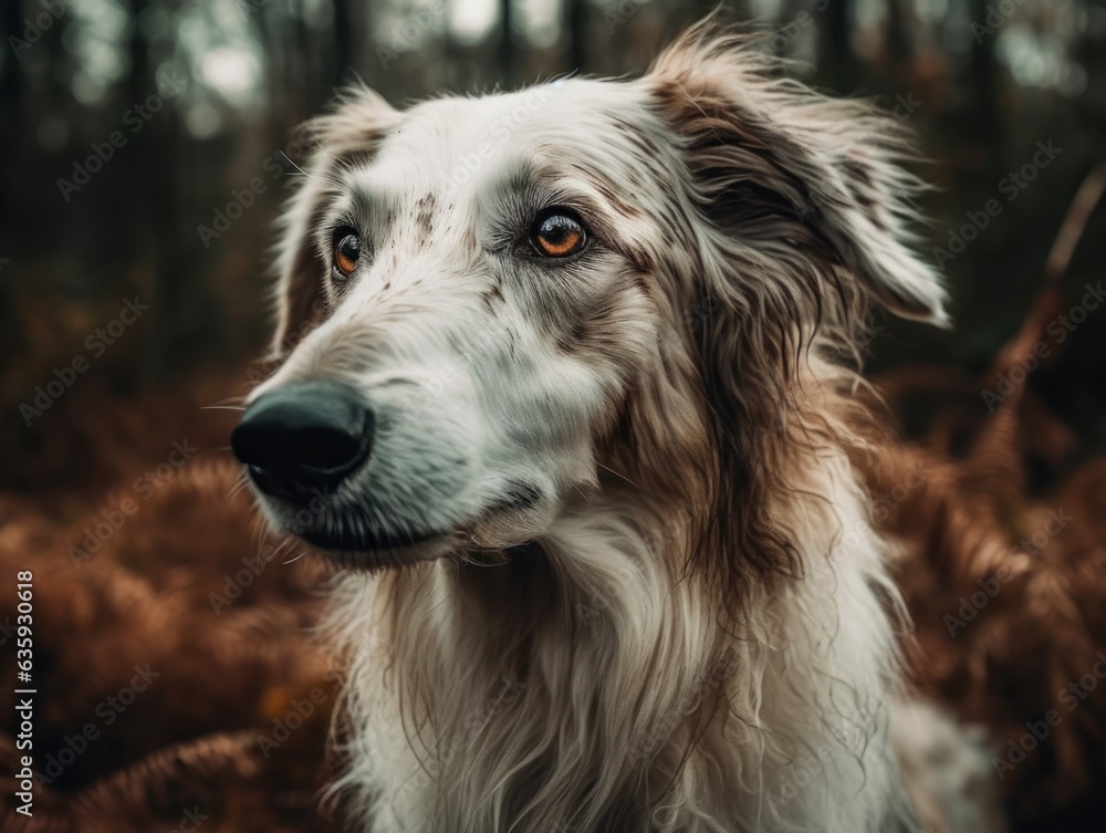 Borzoi dog created with Generative AI technology Borzoi dog created with Generative AI technology