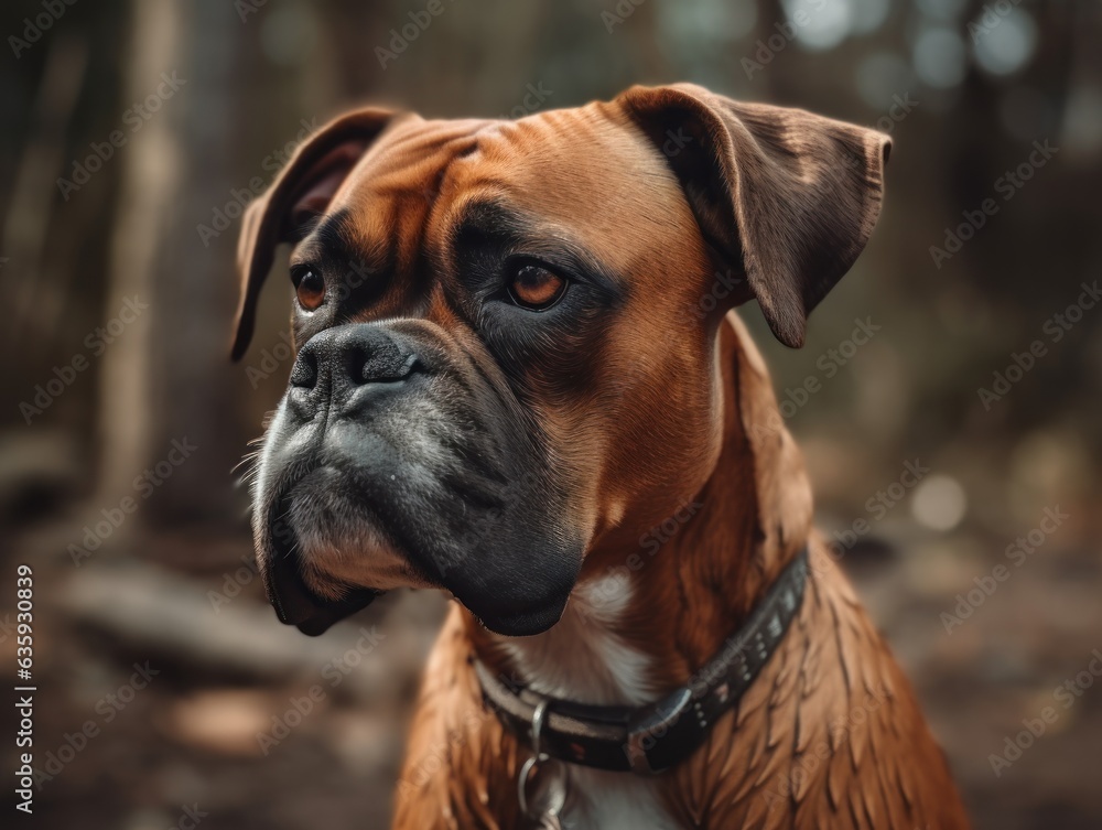 Boxer dog created with Generative AI technology